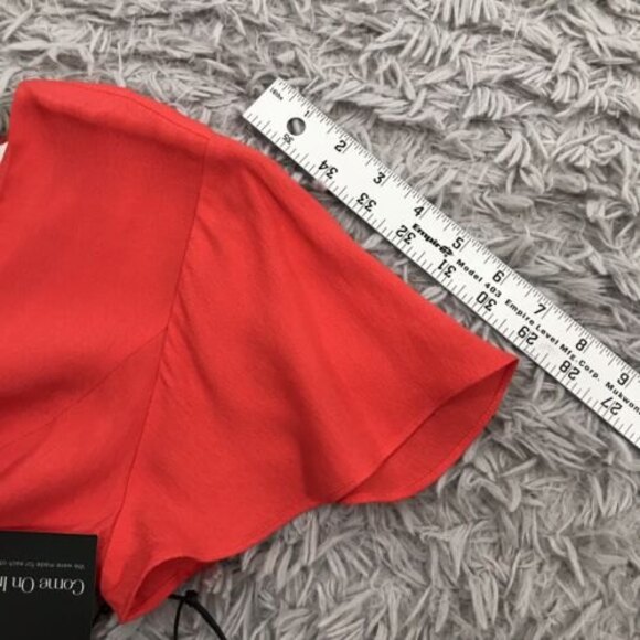 Privacy Please Dress S Short Flutter Sleeve V-Neck Button Front Mini NWT $168‎ - Picture 6 of 8